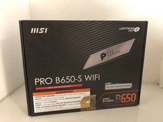 Lot 778  
            Edinburgh SR24 - Delivery Only 

                
MSI MOTHERBOARD PRO B650-S WIFI (EQUIPPED WITH B650), RELIABLE 6-LAYER PCB DESIGN...
