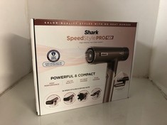 Lot 780  
            Edinburgh SR24 - Delivery Only 

                
SHARK SPEEDSTYLE PRO FLEX HAIR DRYER, HIGH PERFORMANCE HIGH-VELOCITY HAIR-DRYER, ...