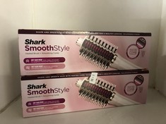 Lot 781  
            Edinburgh SR24 - Delivery Only 

                
2 X SHARK SMOOTHSTYLE HEATED BRUSH AND COMB, WET & DRY MODES, SMOOTHING HOT AIR B...