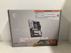 Lot 787  
            Edinburgh SR24 - Delivery Only 

                
MSI X670E GAMING PLUS WIFI AMD RYZEN SOCKET AM5 PCIE5.0 READY MOTHERBOARD: LOCATI...