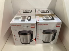 Lot 793  
            Edinburgh SR24 - Delivery Only 

                
4 X MORPHY RICHARDS COMPACT SOUP MAKER 501021 STAINLESS STEEL, BLACK & STAINLESS ...