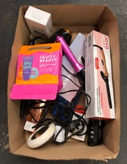 Lot 79  
            Edinburgh SR24 - Delivery Only 

                
1 X BOX OF LOOSE ELECTRICAL ITEMS TO INCLUDE ELECTRIC TOOTHBRUSH : LOCATION - A RACK