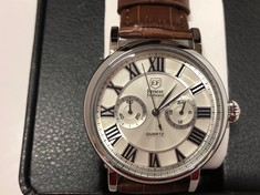 Lot 7  
            Edinburgh SR24 - Delivery Only 

                
ERNEST FERDINAND WATCH-FUNCTIONING SUB DIALS-LEATHER STRAP-GIFT BOX-RRP £ 300: LO...