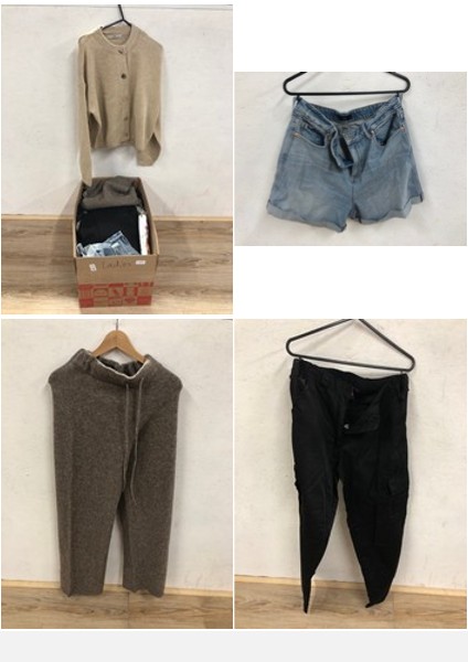 Lot 89  
            Edinburgh SR24 - Delivery Only 

                
1 X BOX OF LADIES CLOTHING TO INCLUDE BLUE DENIM SHORTS UK SIZE 12: LOCATION - A ...