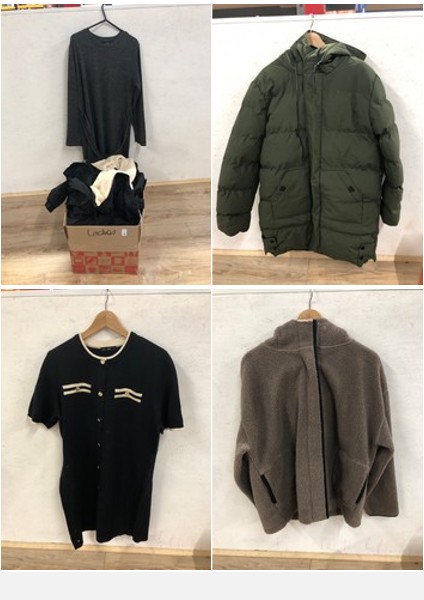 Lot 91  
            Edinburgh SR24 - Delivery Only 

                
1 X BOX OF LADIES CLOTHING TO INCLUDE LONG GREY DRESS UK SIZE 14: LOCATION - A RACK