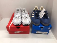 Lot 98  
            Edinburgh SR24 - Delivery Only 

                
ADIDAS SPEZIAL BLUE TRAINERS UK SIZE 4 & NIKE P-6000 WHITE TRAINERS UK SIZE 1: LO...