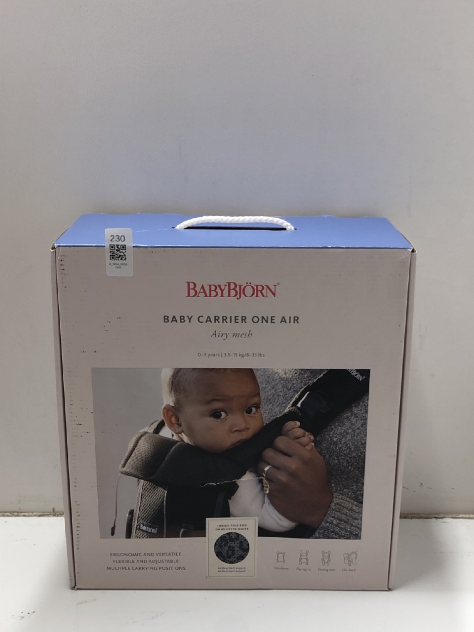 Lot 230  
            Edinburgh SR33 - Delivery Only 

                
BABYBJORN CARRIER ONE AIR AIRY MESH: LOCATION - RACK C