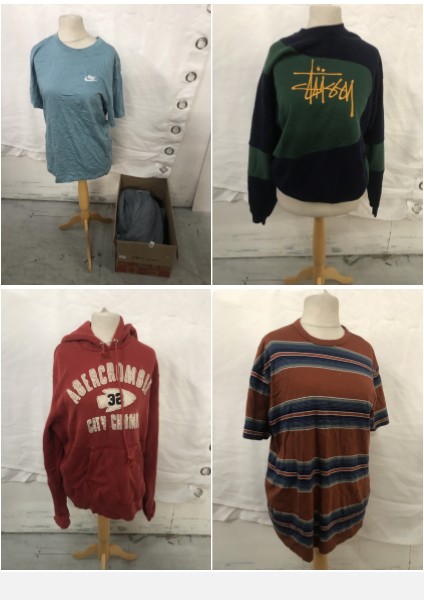 Lot 281  
            Edinburgh SR33 - Delivery Only 

                
1X BOX OF MEN'S CLOTHING TO INCLUDE ABERCROMBIE & FITCH HOODIE SIZE L: LOCATION -...