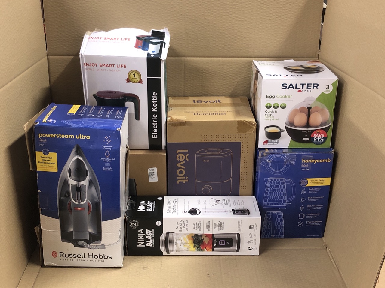 Lot 302  
            Edinburgh SR33 - Delivery Only 

                
QUANTITY OF HEALTH & BEAUTY ITEMS TO INCLUDE SALTER ELECTRIC MULTI EGG COOKER - 6...