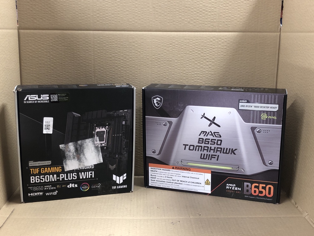 Lot 332  
            Edinburgh SR33 - Delivery Only 

                
ASUS TUF GAMING B650M-PLUS WIFI AMD RYZEN AM5 MICRO-ATX MOTHERBOARD, 14 POWER STA...