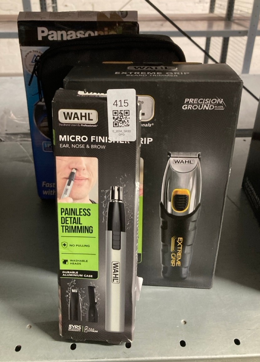 Lot 415  
            Edinburgh SR33 - Delivery Only 

                
QUANTITY OF HEALTH & BEAUTY TO INCLUDE WAHL MICRO FINISHER FOR EAR, NOSE AND BROW...