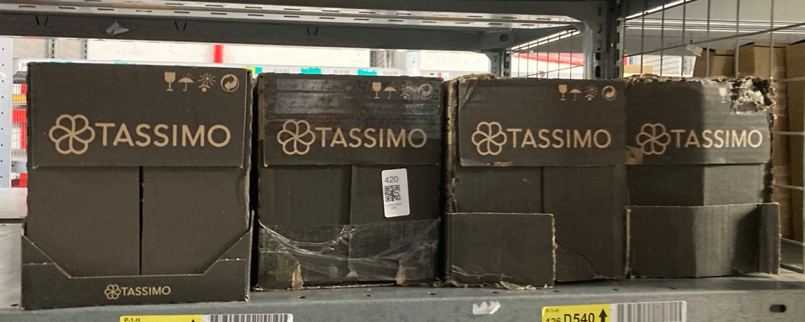 Lot 420  
            Edinburgh SR33 - Delivery Only 

                
QUANTITY OF FOOD & DRINK ITEMS TO INCLUDE TASSIMO L'OR AMERICANO 100% BRAZILIAN O...