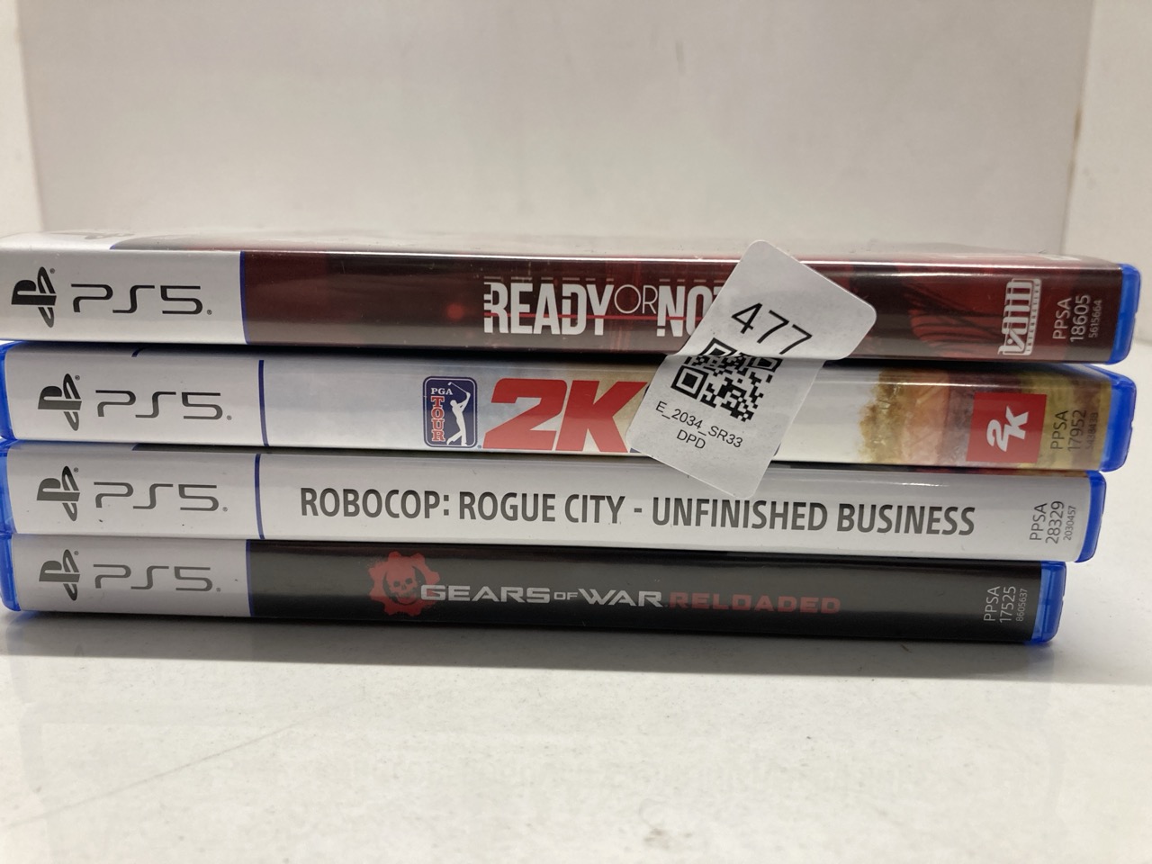 Lot 477  
            Edinburgh SR33 - Delivery Only 

                
QUANTITY OF TECH & GAMING ITEMS TO INCLUDE READY OR NOT - DAY ONE EDITION - PS5 1...