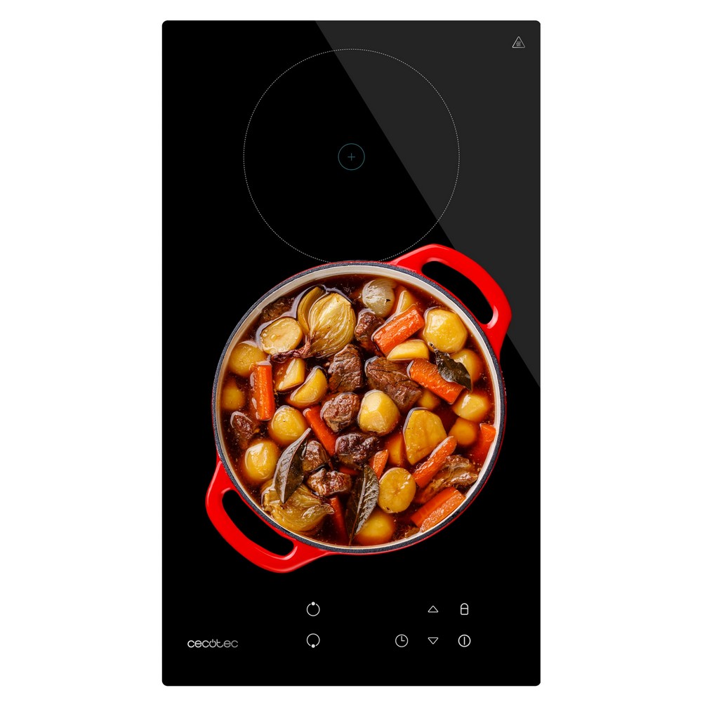 CECOTEC CERAMIC HOB 2 BURNERS BOLERO SQUAD V 2001 MAXIMUM POWER 3000 W, 9 POWER LEVELS, TOUCH CONTROL, PAN DETECTOR, DIAMETER 16 AND 20 CM .