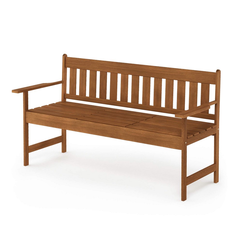 FURINNO TIOMAN BENCH, NATURAL WOOD .
