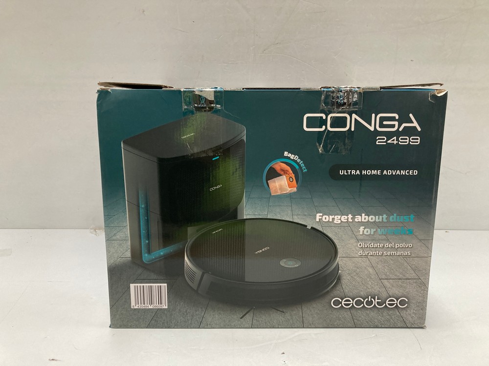 CECOTEC ROBOT HOOVER WITH SELF-EMPTYING BASE CONGA 2499 ULTRA HOME ADVANCED AUTOMATIC 3L (RRP 155€) - LOCATION 19A.