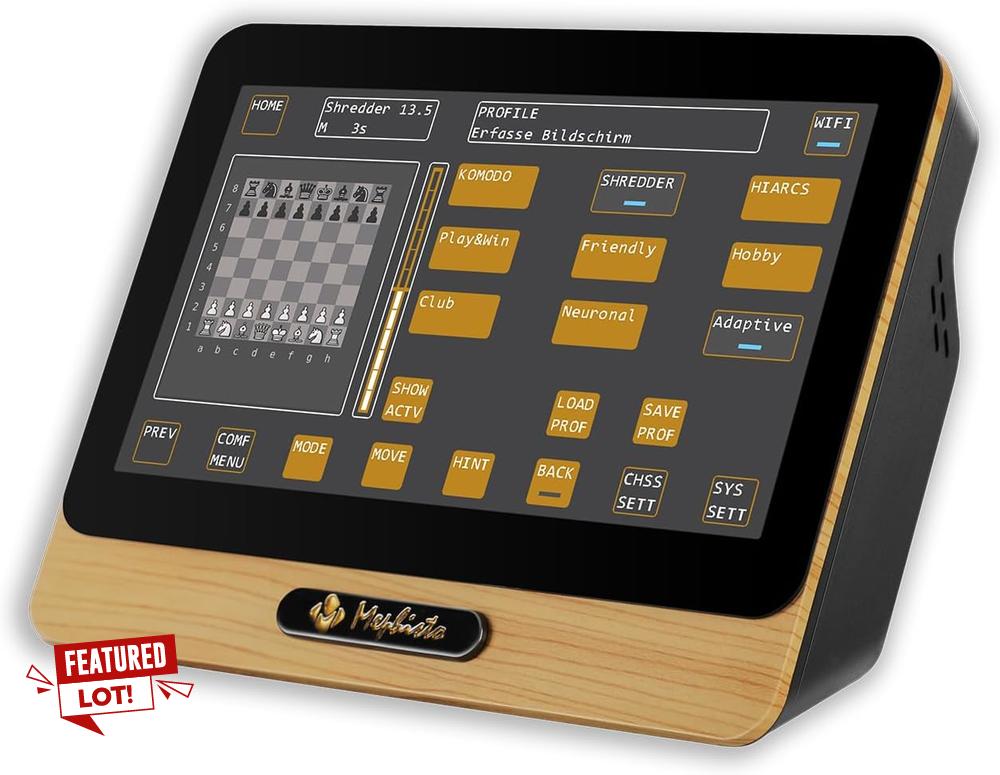 Lot 153  
            Birmingham Premium - Parcel Delivery Only 

                
MEPHISTO PHEONIX CHESS COMPUTER MODULE CHESS SUMULATOR (ORIGINAL RRP - £956). (BO...