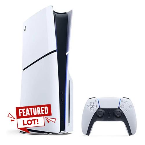 Lot 17  
            Birmingham Premium - Parcel Delivery Only 

                
SONY PLAYSTATION 5 SLIM PS5 | DISC EDITION 1TB GAMES CONSOLE (ORIGINAL RRP - £554...