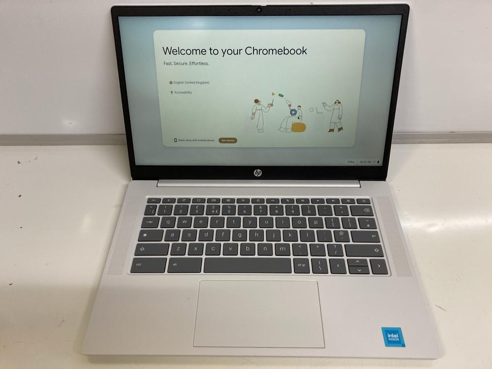 Lot 5  
            Birmingham Premium - Parcel Delivery Only 

                
HP CHROMEBOOK 14A-NF0002SA 128GB LAPTOP (ORIGINAL RRP - £149) IN WHITE. (CHARGING...