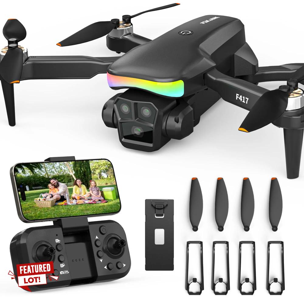 Lot 76  
            Birmingham Premium - Parcel Delivery Only 

                
2X FAKJANK DRONE WITH CAMERA (ORIGINAL RRP - £500): MODEL NO F417 (PROPELLER, REM...