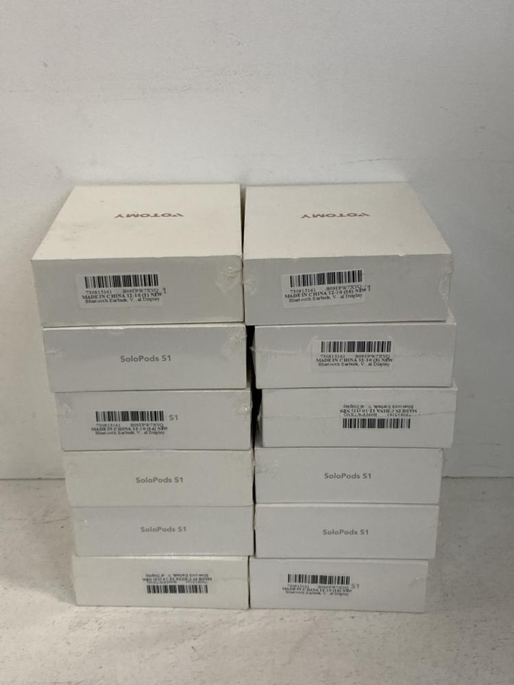 Lot 97  
            Birmingham Premium - Parcel Delivery Only 

                
12 X VOTOMY SOLOPODS S1 EARBUDS (ORIGINAL RRP - £300). (ALL ACCSSORIES) [JPTB7679...