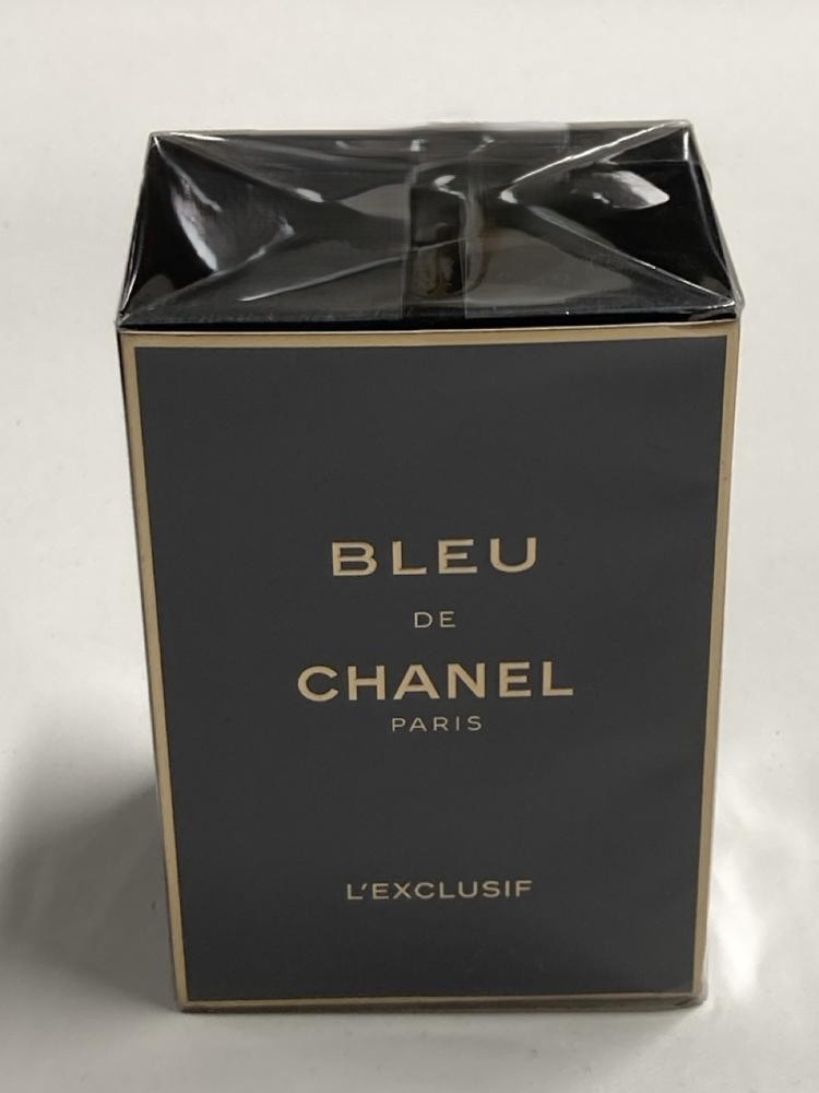 Lot 10  
            Birmingham Premium - Parcel Delivery Only 

                
BLEU DE CHANEL PARIS L'EXCLUSIF PERFUME ORIGINAL RRP £215