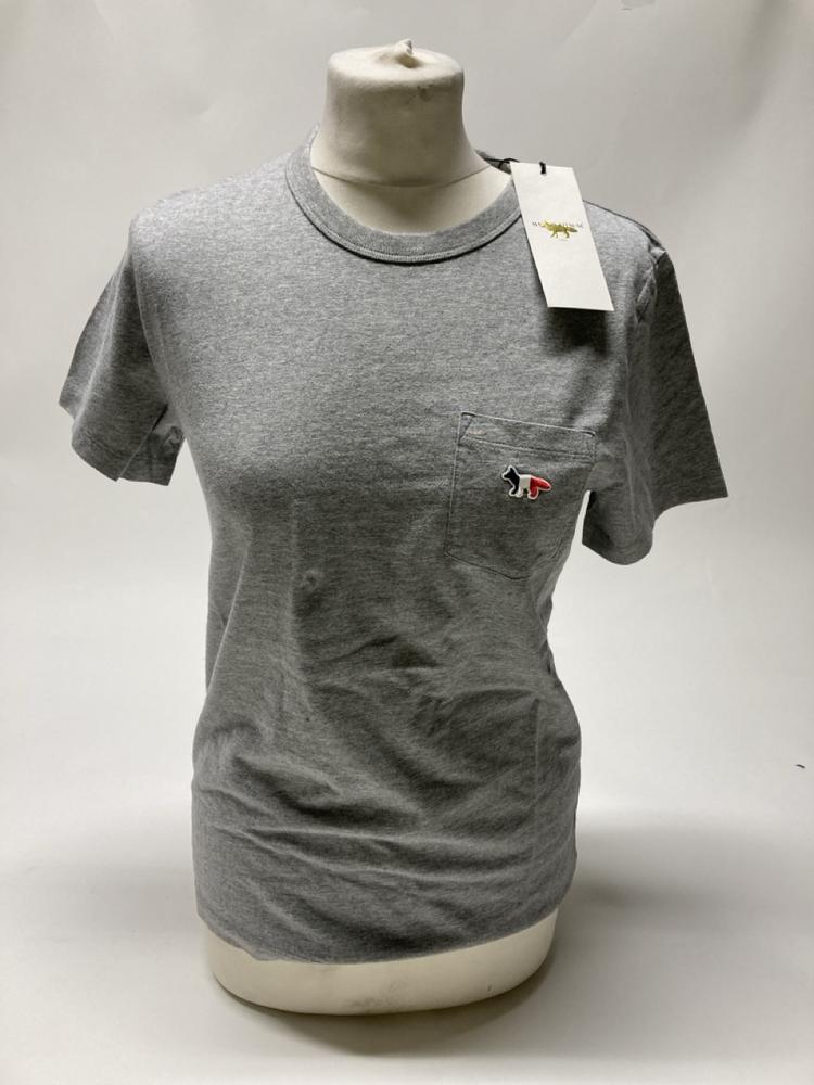 Lot 254  
            Birmingham Premium - Parcel Delivery Only 

                
3X MAISON KITSUNE T-SHIRT (GREY MELANGE, SIZE S) TOTAL ORIGINAL RRP £210