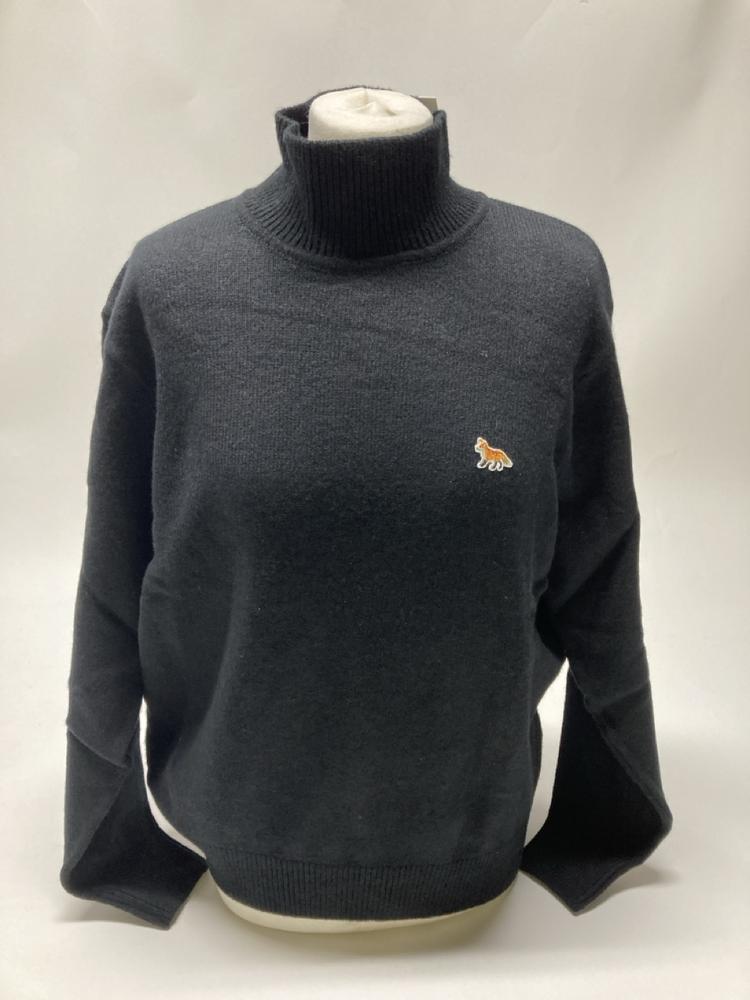 Lot 278  
            Birmingham Premium - Parcel Delivery Only 

                
2X MAISON KITSUNE TURTLENECK SWEATER (BLACK, SIZE L) TOTAL ORIGINAL RRP £250