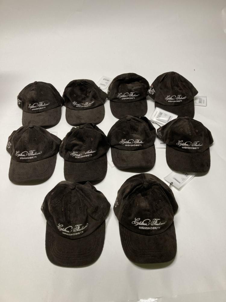 Lot 286  
            Birmingham Premium - Parcel Delivery Only 

                
10 X HIGHSNOBIETY BROWN CAPS TOTAL ORIGINAL RRP £500