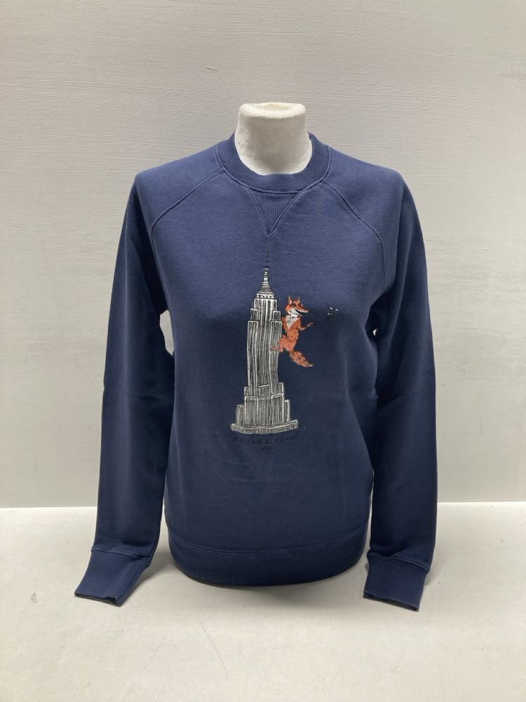 Lot 301  
            Birmingham Premium - Parcel Delivery Only 

                
2X MAISON KITSUNE EXCLUSIVE FULL SLEEVE NAVY BLUE SWEATSHIRT (SIZE S, SEALED UNIT...