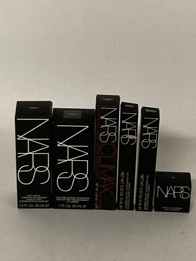 Lot 37  
            Birmingham Premium - Parcel Delivery Only 

                
6 X BEAUTY ITEMS TO INCLUDE NARS SOFT MATTE COMPLETE FOUNDATION TOTAL ORIGINAL RR...
