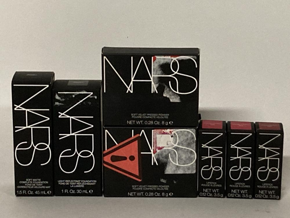 Lot 42  
            Birmingham Premium - Parcel Delivery Only 

                
7 X BEAUTY ITEMS TO INCLUDE NARS SOFT MATTE COMPLETE FOUNDATION TOTAL ORIGINAL RR...