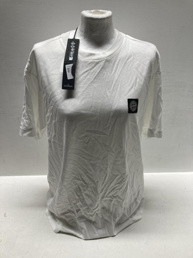 Lot 54  
            Birmingham Premium - Parcel Delivery Only 

                
STONE ISLAND LOGO T-SHIRT (WHITE SIZE XL) ORIGINAL RRP £160
