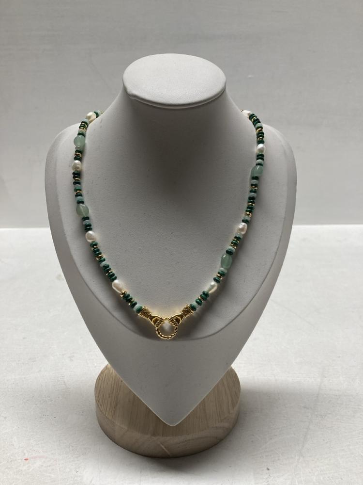 Lot 62  
            Birmingham Premium - Parcel Delivery Only 

                
3X MISSOMA HARRIS REED GOOD HANDS BEADED GEMSTONE NECKLACE TOTAL ORIGINAL RRP £190