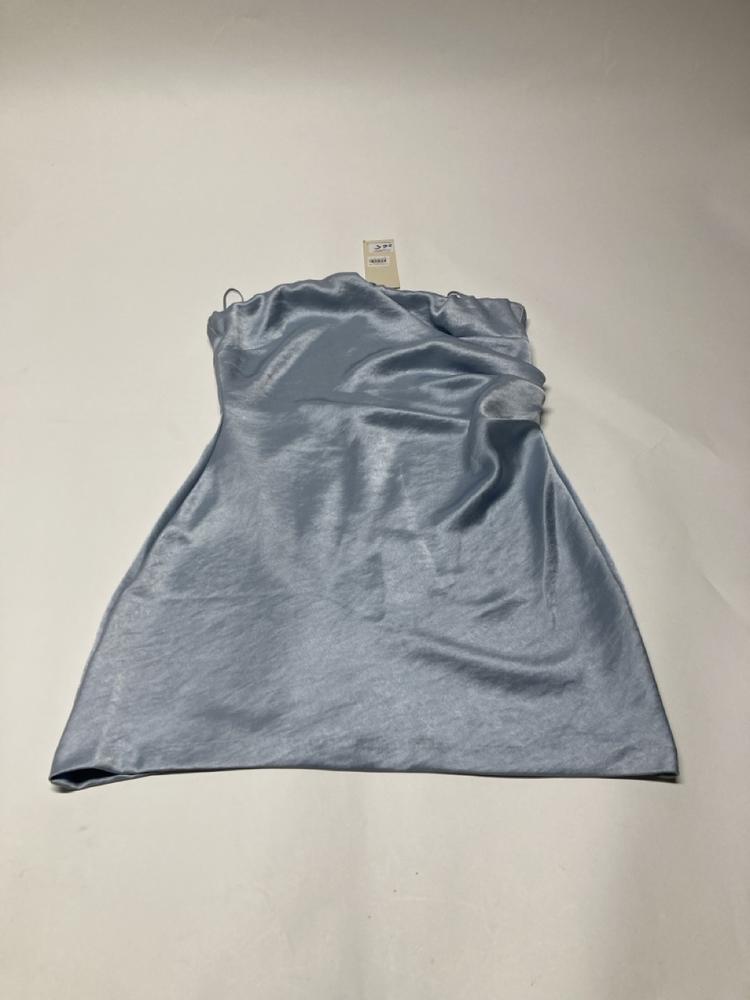 Lot 65  
            Birmingham Premium - Parcel Delivery Only 

                
BEC + BEIGE STRAPLESS MINI DRESS (SIZE 14, DUSTY BLUE) ORIGINAL RRP £150