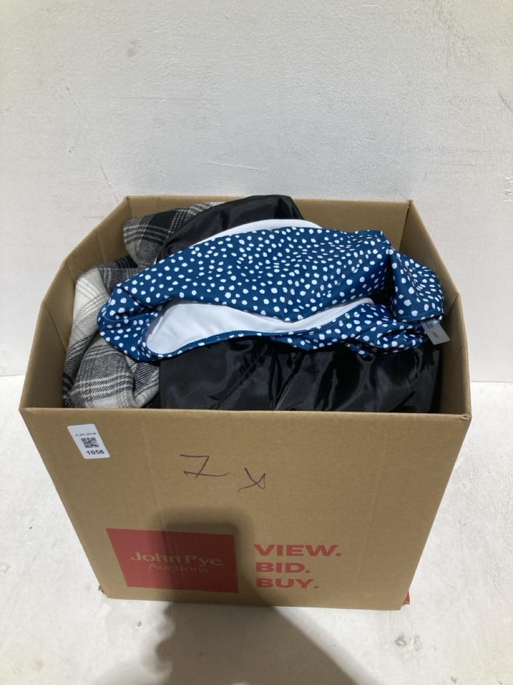 Lot 1056  
            Birmingham SR108 - Parcel Delivery Only 

                
7 X CLOTHING TO INCLUDE CARES CHEQUERED COAT SIZE 10