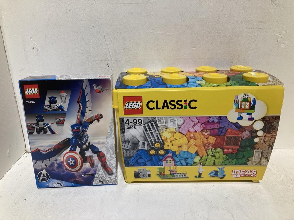 Lot 1063  
            Birmingham SR108 - Parcel Delivery Only 

                
2 X LEGO TO INCLUDE NEW CAPTAIN AMERICA CONSTRUCTION FIGURE