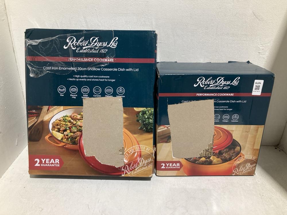 Lot 1075  
            Birmingham SR108 - Parcel Delivery Only 

                
2 X ROBERT DYAS CASSEROLE DISH WITH LID