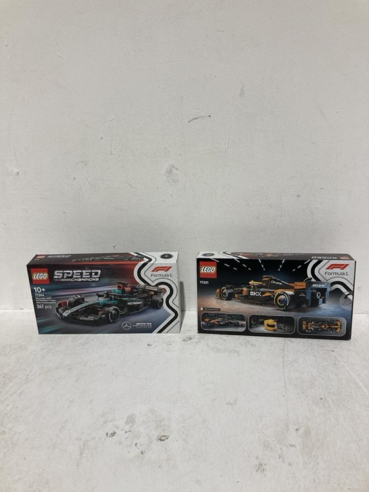 Lot 1080  
            Birmingham SR108 - Parcel Delivery Only 

                
2 X LEGO TO INCLUDE SPEED CHAMPIONS MCLAREN F1 TEAM MCL 38