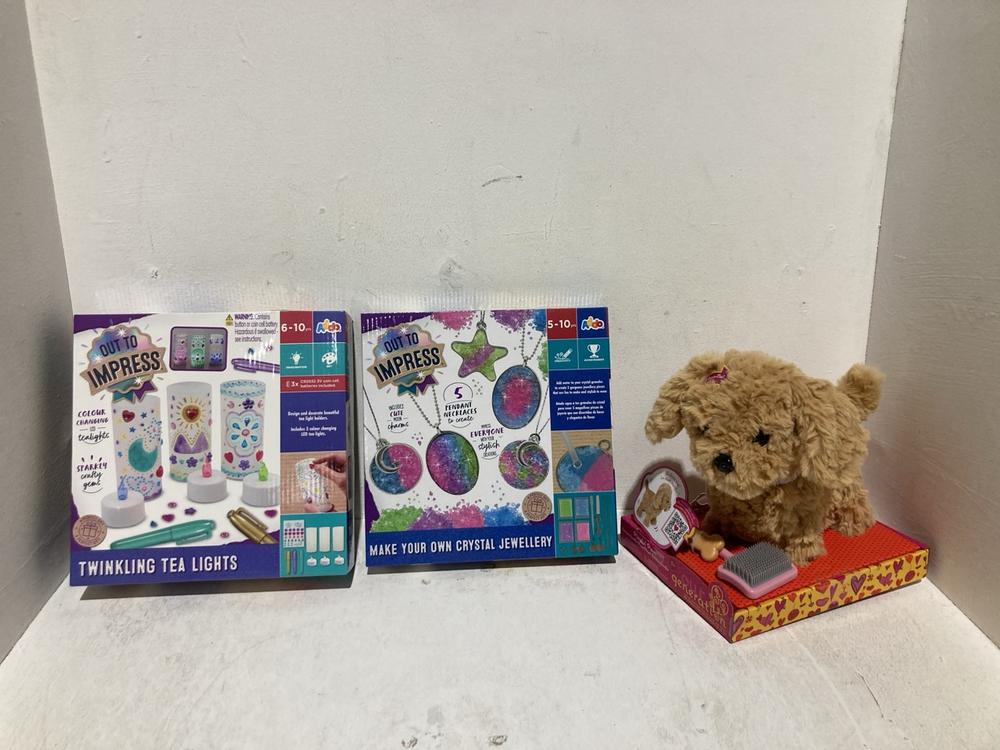 Lot 1085  
            Birmingham SR108 - Parcel Delivery Only 

                
BOX OF ITEMS TO INCLUDE GENERATION PLAYFUL PAWS TOY