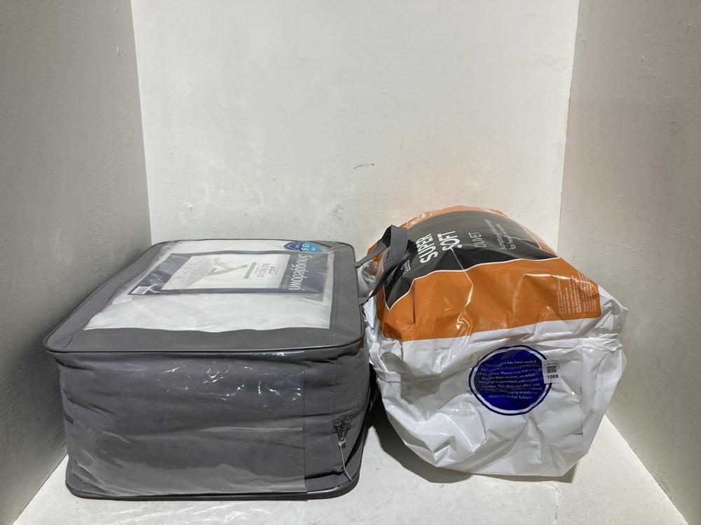 Lot 1088  
            Birmingham SR108 - Parcel Delivery Only 

                
2 X ITEMS TO INCLUDE DUNELM SUPER SOFT DOUBLE DUVET 13.5 TOG
