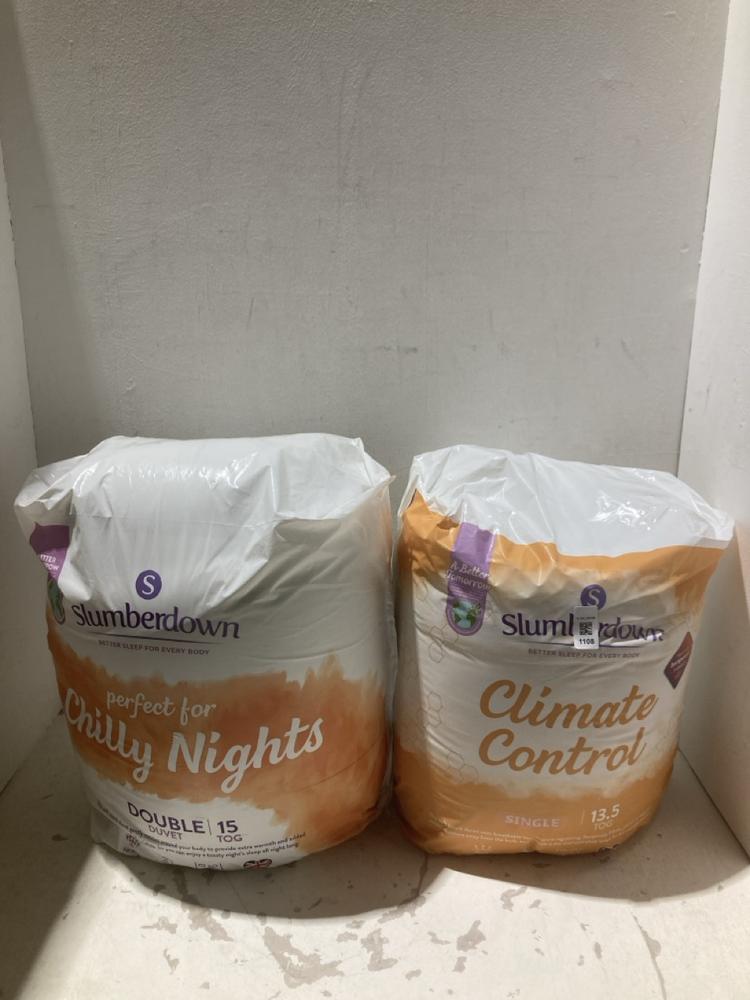 Lot 1108  
            Birmingham SR108 - Parcel Delivery Only 

                
SLUMBERDOWN CLIMATE CONTROL SINGLE DUVET 3.5 TOG