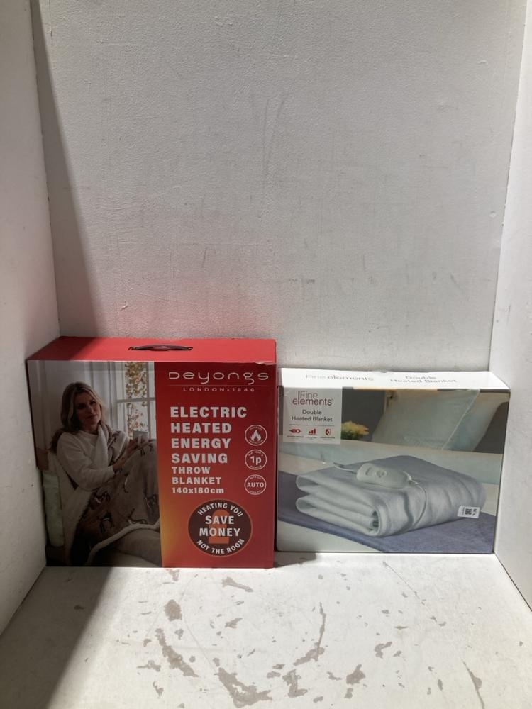 Lot 1139  
            Birmingham SR108 - Parcel Delivery Only 

                
2 X ITEMS TO INCLUDE FINE ELEMENTS DOUBLE HEATED BLANKET