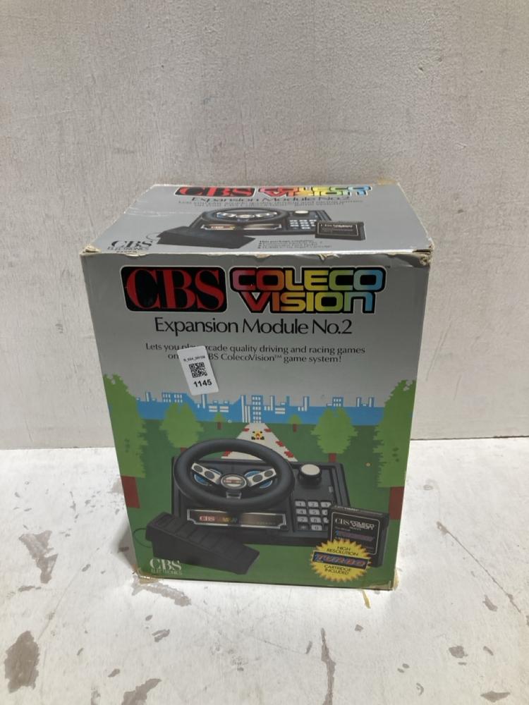 Lot 1145  
            Birmingham SR108 - Parcel Delivery Only 

                
CBS COLECOVISION EXPANSION MODULE NO2 STEERING WHEEL