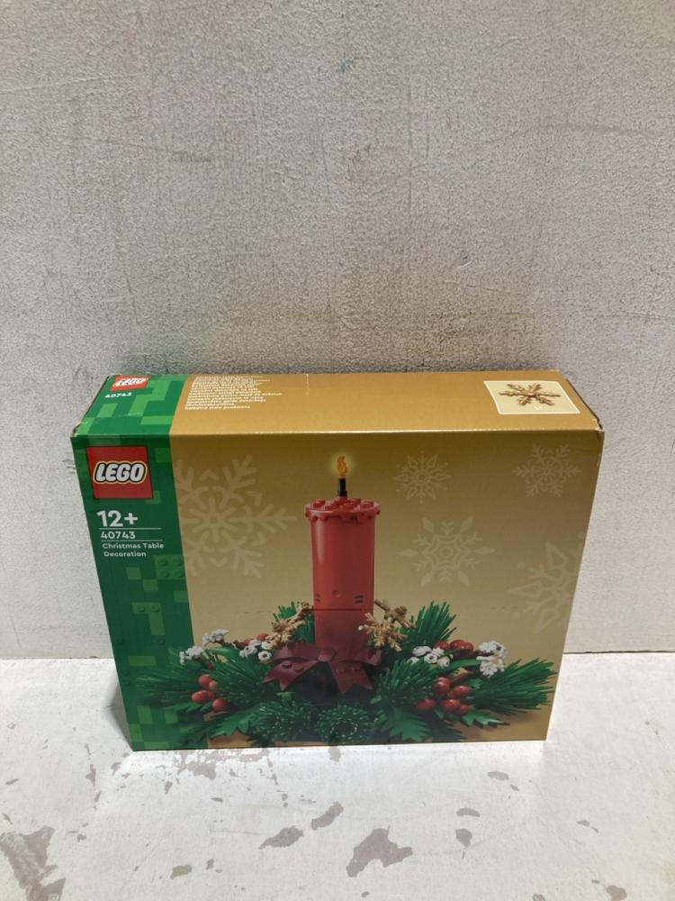Lot 1146  
            Birmingham SR108 - Parcel Delivery Only 

                
LEGO CHRISTMAS CANDLE TABLE DECORATION