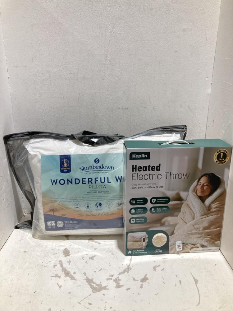 Lot 1176  
            Birmingham SR108 - Parcel Delivery Only 

                
2 X ITEMS TO INCLUDE KEPLIN HEATED ELECTRIC THROW