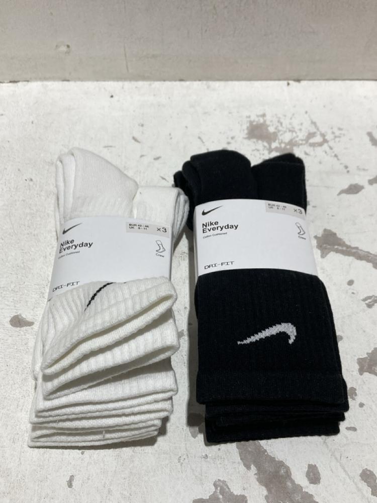 Lot 1179  
            Birmingham SR108 - Parcel Delivery Only 

                
BOX OF NIKE EVERYDAY COTTON CUSHIONED SOCKS SIZE UK 8-11