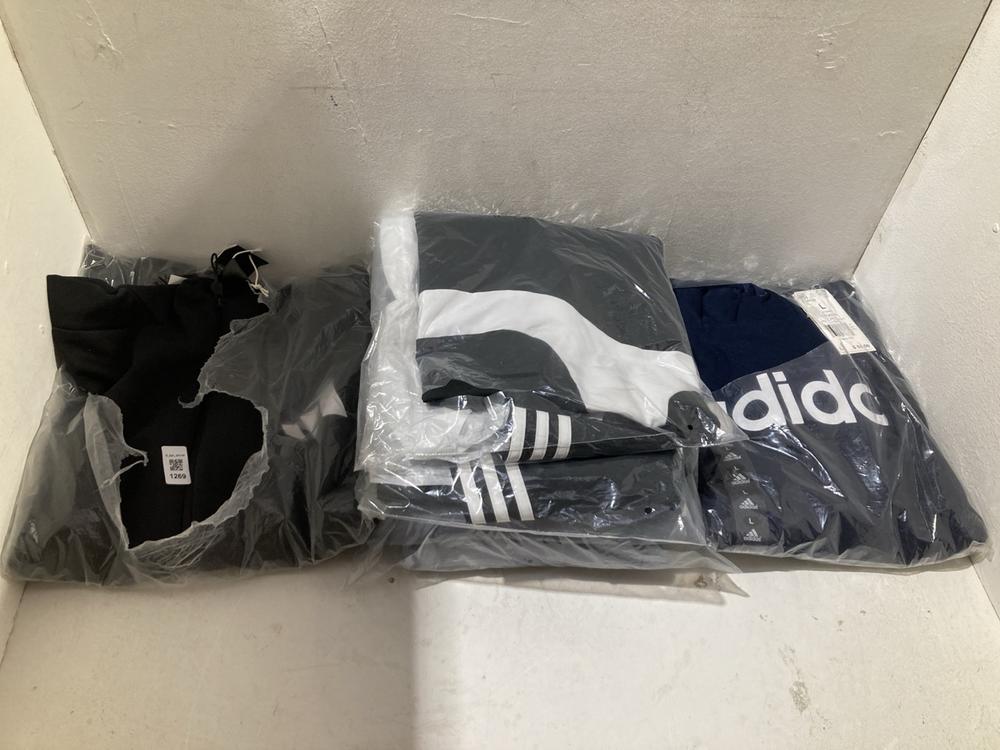 Lot 1269  
            Birmingham SR108 - Parcel Delivery Only 

                
4 X ITEMS TO INCLUDE ADIDAS REGULAR FIT BLACK HOODIE SIZE UK L