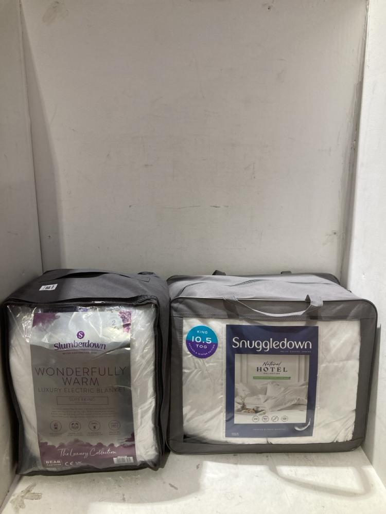 Lot 1294  
            Birmingham SR108 - Parcel Delivery Only 

                
2 X ITEMS TO INCLUDE SLUMBERDOWN ELECTRIC BLANKET