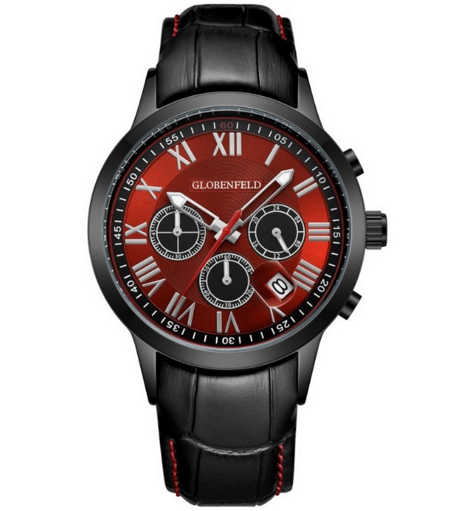 Lot 12  
            Birmingham SR108 - Parcel Delivery Only 

                
GLOBENFELD ROMAN CHRONO RED WATCH SKU CODE: GF0014